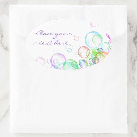 Seifenblasen Ovaler Aufkleber (Tasche)