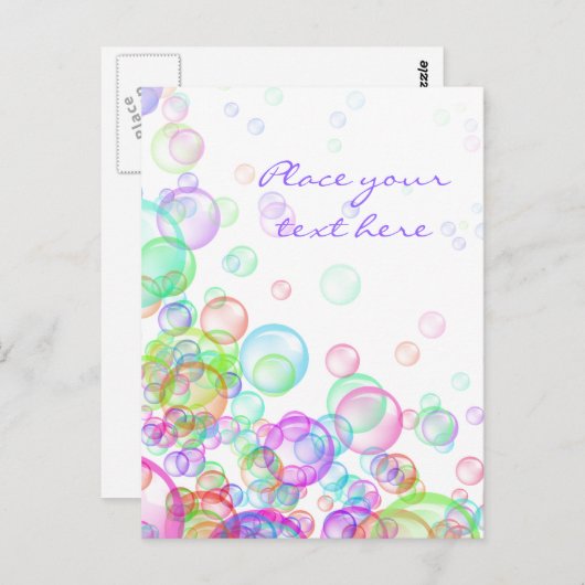 Seifenblasen Postkarte (Vorne/Hinten)