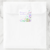 Seifenblasen Quadratischer Aufkleber (Tasche)