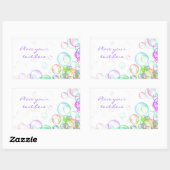 Seifenblasen Rechteckiger Aufkleber (Blatt)