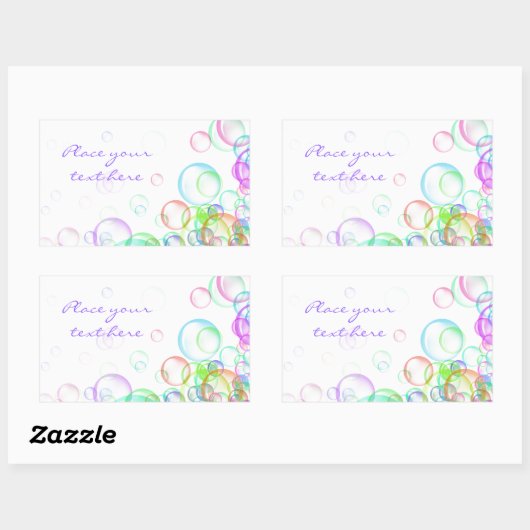 Seifenblasen Rechteckiger Aufkleber (Blatt)