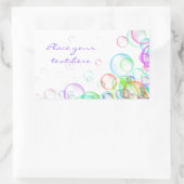 Seifenblasen Rechteckiger Aufkleber (Tasche)