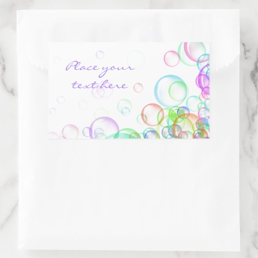 Seifenblasen Rechteckiger Aufkleber (Tasche)