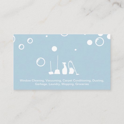 Seifenblasen | Reinigung des Squeegee-Fensters Visitenkarte (Rückseite)