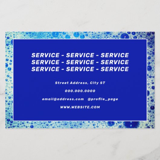 Seifenblasen Schaumstoff Imitate Textur Flyer (Hinten)