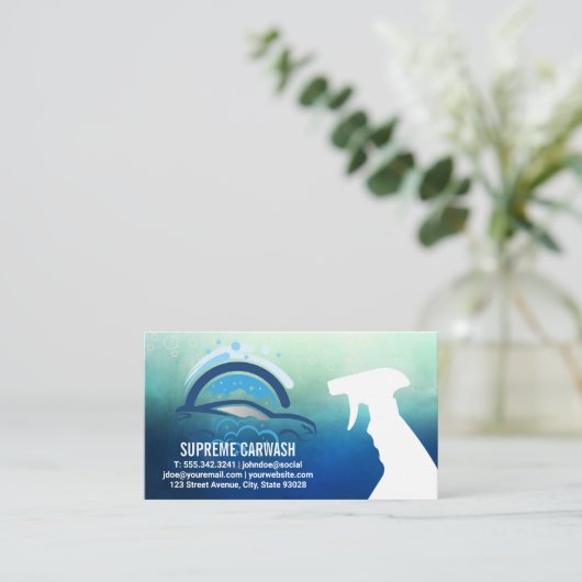 Seifenblasen | Seifenspritze Visitenkarte (Stehend Vorderseite)