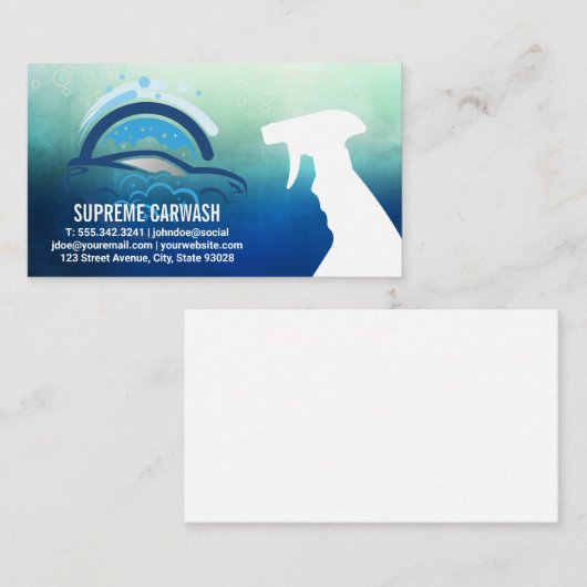 Seifenblasen | Seifenspritze Visitenkarte (Vorne/Hinten)