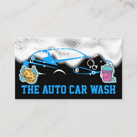 Seifenblasen | Spontanzauber- und Eimerkarte Visitenkarte (Vorderseite)