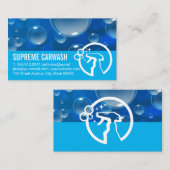 Seifenblasen | Spray-Flasche-Logo Visitenkarte (Vorne/Hinten)