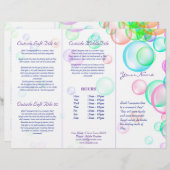 Seifenblasen Trifold Broschüre - Papierblatt (Vorne/Hinten)