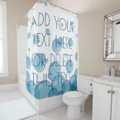 Seifenblasen und Ihr Text Duschvorhang (Beispiel)