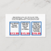 Seifenblasen und Wasserschlauch Visitenkarte (Rückseite)