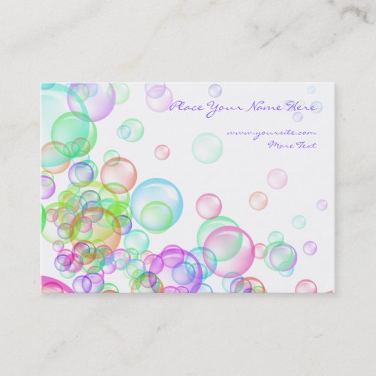 Seifenblasen Visitenkarte (Vorderseite)