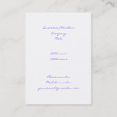 Seifenblasen Visitenkarte (Rückseite)