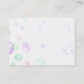 Seifenblasen Visitenkarte (Rückseite)