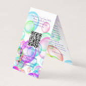 Seifenblasen Visitenkarten (Rückseite)