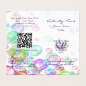 Seifenblasen Visitenkarten (Außenseite Aufgefaltet)