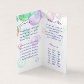 Seifenblasen Visitenkarten (Innenseite)