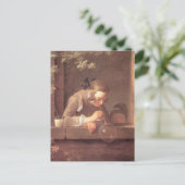 Seifenblasen von Jean Baptiste Chardin Postcard Postkarte (Stehend Vorderseite)