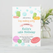 Seifenbombe zum Geburtstag Einladung (Stehend Vorderseite)