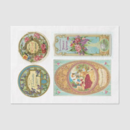 Seifenetiketten 13 10x15 Vintage Decoupage Seidenpapier