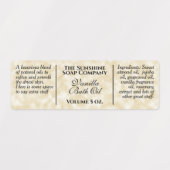 Seifenetiketten für wasserdichte Pergamentpapiere Etiketten (Design 2)