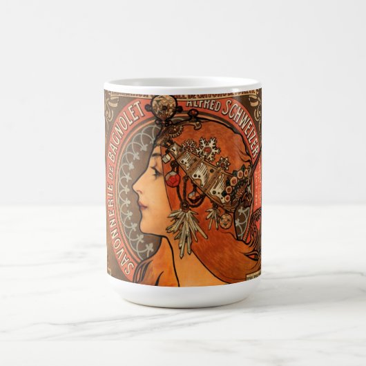Seifenfabrik von Bagnolet - Alphonse Mucha Kaffeetasse (Mittel)