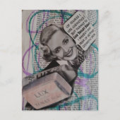 Seifenfrau-Collage Postkarte (Vorderseite)