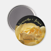 Seifengelbe Rose Persönliche Hochzeit Magnet (Vorderseite/Rückseite)