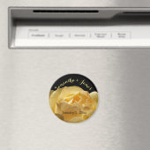 Seifengelbe Rose Persönliche Hochzeit Magnet (In Situ (Geschirrspüler))