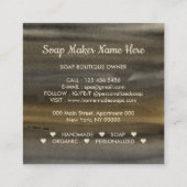 Seifenhandgemachte Bade Bio Quadratische Visitenkarte (Rückseite)