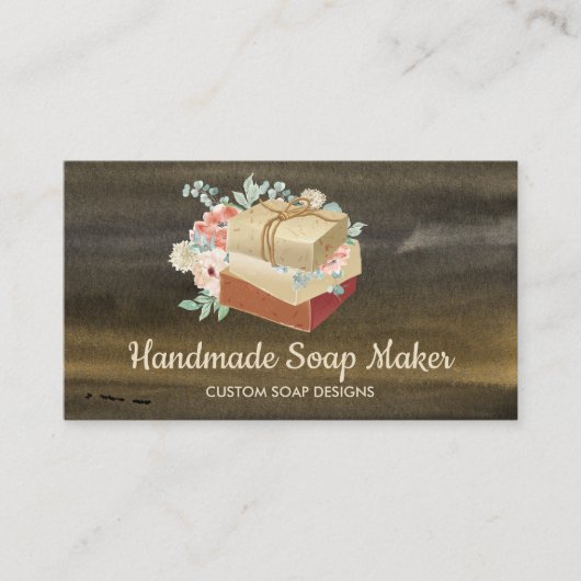Seifenhandgemachte Badewanne Bio botanisch Visitenkarte (Vorderseite)