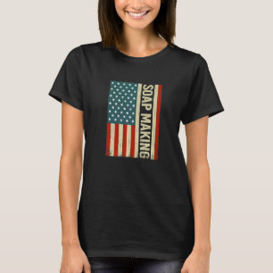 Seifenherstellung 4. Juli US-Flagge Seifenmacher v T-Shirt