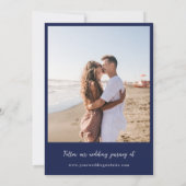 Seifenherz verbindet den Knoten der Nautik Save The Date (Rückseite)