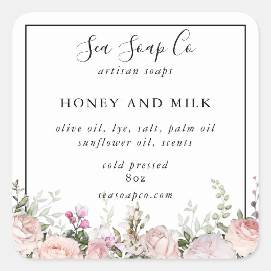 Seifenkleber Quadratischer Aufkleber (Vorderseite)