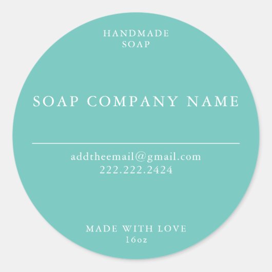 Seifenkleber Runder Aufkleber (Vorderseite)