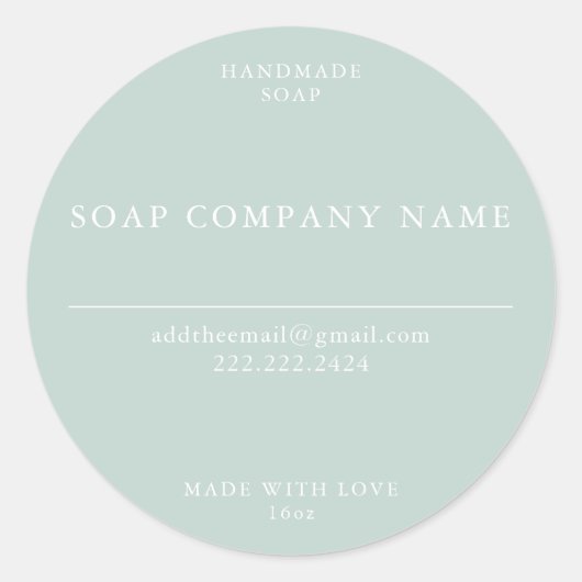 Seifenkleber Runder Aufkleber (Vorderseite)