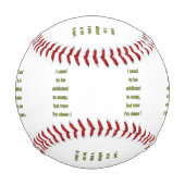 Seifenkomischer Text Baseball (Rückseite)