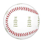 Seifenkomischer Text Baseball (Vorderseite Links)