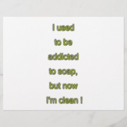 Seifenkomischer Text Flyer (Vorne)