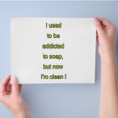 Seifenkomischer Text Flyer (Hand)