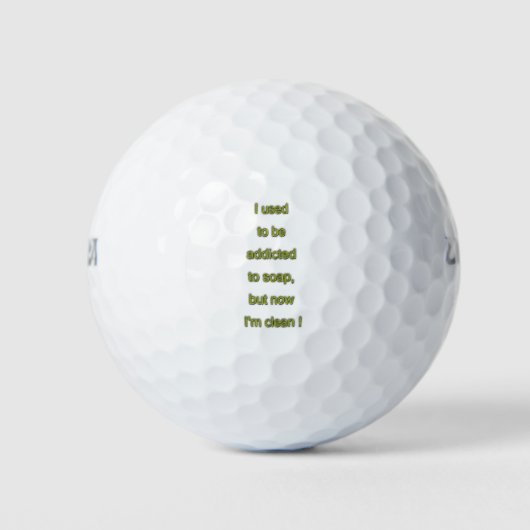 Seifenkomischer Text Golfball (Vorderseite)
