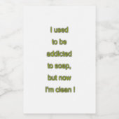 Seifenkomischer Text Lebensmitteletikett (Einzelnes Label)