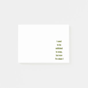 Seifenkomischer Text Post-it Klebezettel