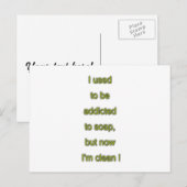 Seifenkomischer Text Postkarte (Vorne/Hinten)