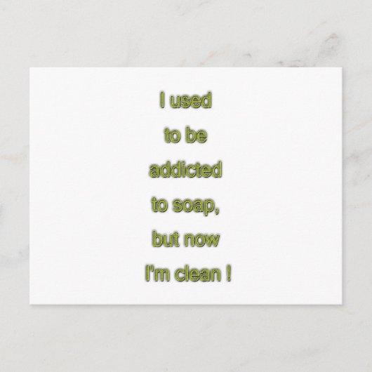 Seifenkomischer Text Postkarte (Vorderseite)