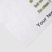 Seifenkomischer Text Seidenpapier (Ausschnitt)