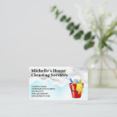 Seifenlader | Reinigungsprodukte im Eimer Visitenkarte (Stehend Vorderseite)