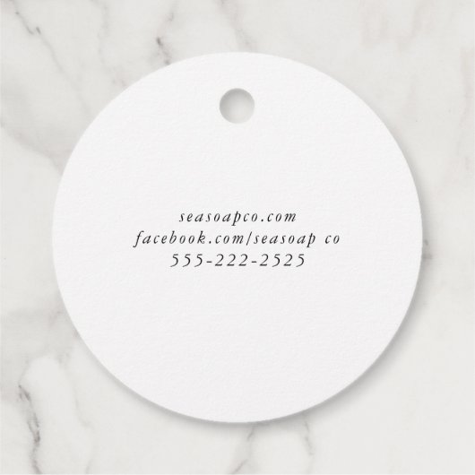 Seifenmarke Geschenkanhänger (Rückseite)