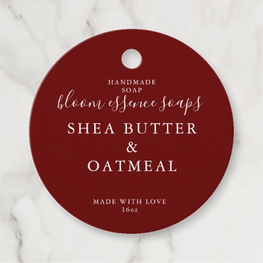 Seifenmarken Geschenkanhänger (Vorderseite)